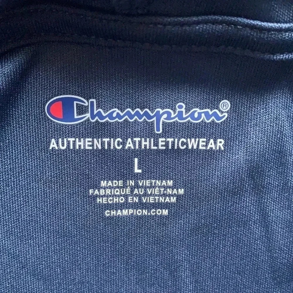 Kids Champion Logo Hoodie Shirt Navy Blue - Picture 5 of 9